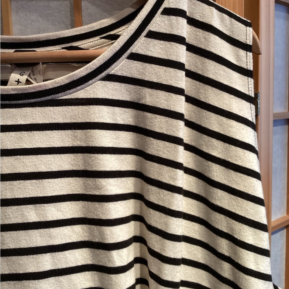 We The Free Cream and Black Striped Muscle Tee - Picture 3 of 10